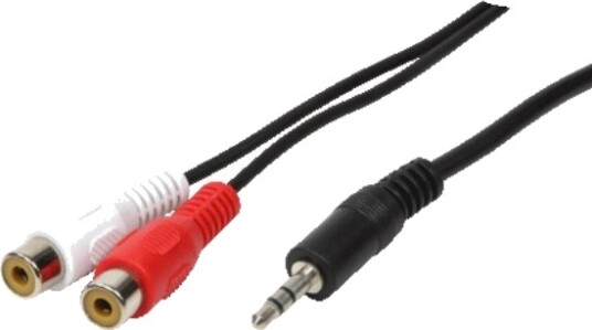 Logilink 1X3.5Mm 2Xrca 0.2M 3.5Mm Hankjønn 2 X Rca Hunkjønn 0,2 M Sort