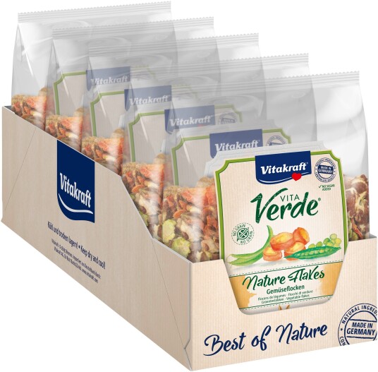 Vitakraft 6 X Vitaverde Nature Flakes Vegetables For Rodents 400G Vitakraft 6 X Vitaverde Nature Flakes Vegetables For Rodents 400G