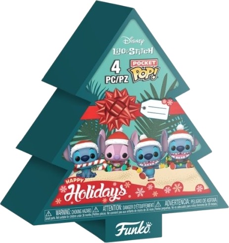 Funko Pop Keychain 4 Pack Stitch Hldy Tree Box Funko Pop Keychain 4 Pack Stitch Hldy Tree Box