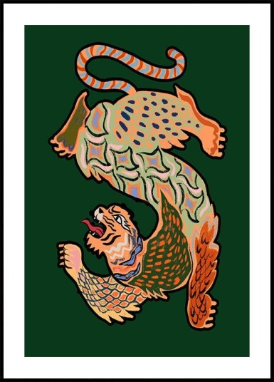 Asiantiger Green Plakat Plakat / 70x100cm Asiantiger Green Plakat Plakat / 70x100cm