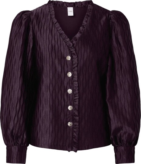YAS Yasripple Ls V Neck Shirt S. Noos   PLUM PERFECT   34