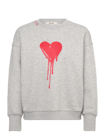 Zadig & Voltaire Oscar Pmo Flowing Heart   Grey   S