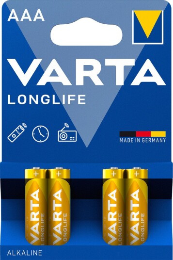 Varta Longlife 4PK AAA LR03 Alkalisk Batteri 1.5V