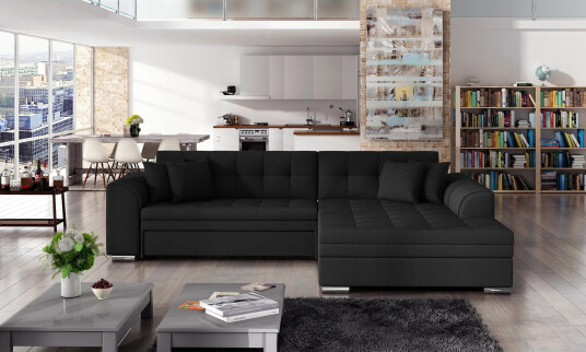 Falseti Sovesofa med Divan Svart
