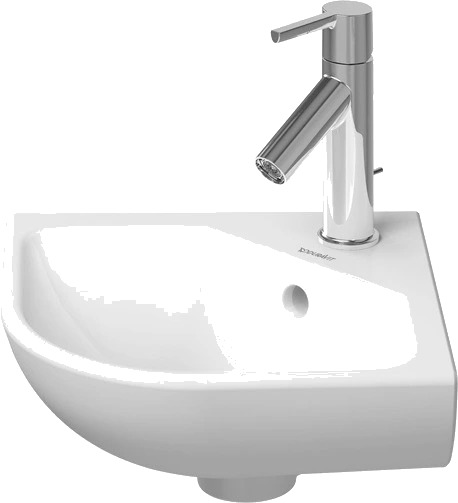 Duravit ME by Starck Hjørneservant 435x380 mm, 1 bl.hull, m/overløp, Hvit Duravit ME by Starck Hjørneservant 435x380 mm, 1 bl.hull, m/overløp, Hvit