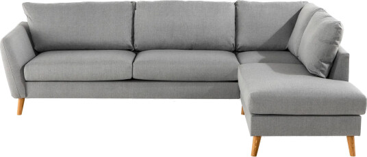 Trend 4 seters Høyrevendt L formet Sjeselongsofa i Stoff Grå