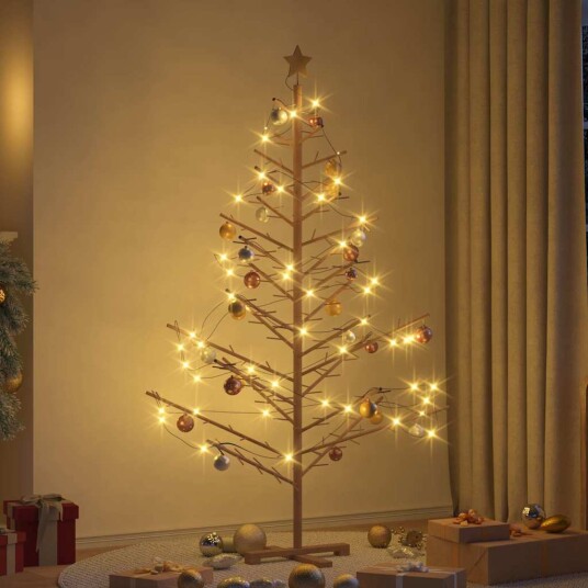 Trekjuletrær med stativ Brun 180 cm Heltre furu Trekjuletrær med stativ Brun 180 cm Heltre furu