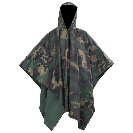 Vanntett militær regnponcho for camping/fotturer kamuflasje Vanntett militær regnponcho for camping/fotturer kamuflasje
