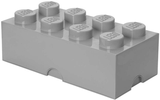 LEGO Storage Brick 8 oppbevaringsboks med lokk 50 x 25 cm medium stone grey design collection LEGO Storage Brick 8 oppbevaringsboks med lokk 50 x 25 cm medium stone grey design collection