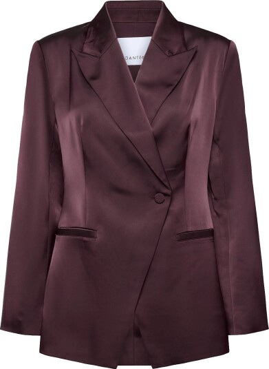 Dante6 Dante6 Rush Tailored Bold Satin Blazer   DARK PLUM   42