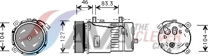 AC-kompressor AVA COOLING SYSTEMS VNAK050