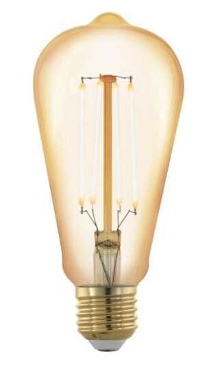 Eglo E27 Led St64 Amberfarvet Dråbepære Med Varmt Hvidt Lys Eglo E27 Led St64 Amberfarvet Dråbepære Med Varmt Hvidt Lys