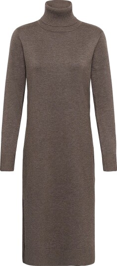 Saint Tropez Kjole MilaSZ Roll Neck Long Dress Brun