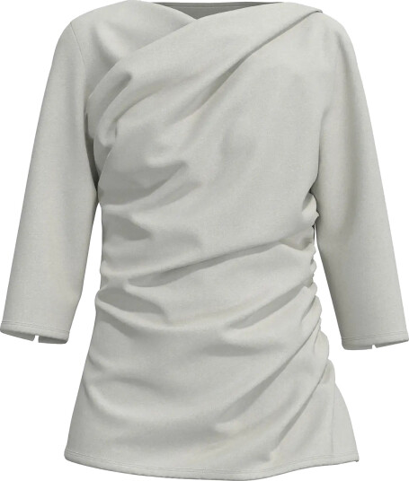 Selected Slfira-Carolina 3/4 Top - Grey - XL Selected Slfira-Carolina 3/4 Top - Grey - XL