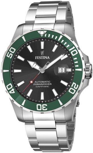 Festina Herreklokke F20531 2 Diver Sort/Stål Ø44 mm Festina Herreklokke F20531 2 Diver Sort/Stål Ø44 mm