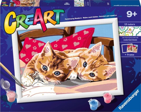 Ravensburger CreArt Mal etter nummer 9+ år To kosete katter