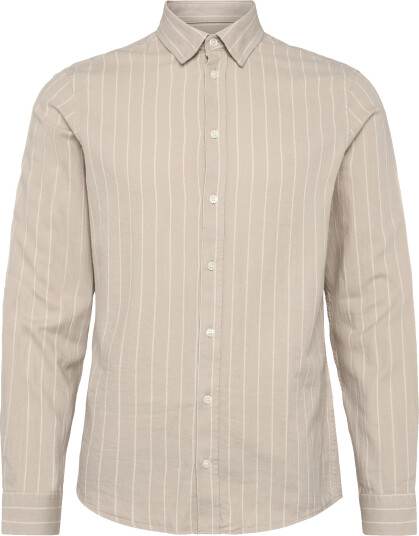 Casual Friday Cfanton Ls Bd 0159 Striped Shirt   Beige   S