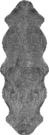 Skinnwille Saueskinn Curly Dobbelt Grå Skinnwille Saueskinn Curly Dobbelt Grå