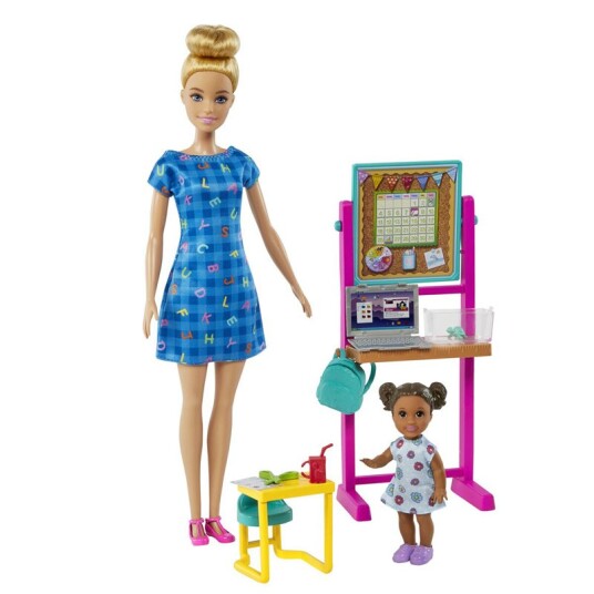 Barbie Teacher Doll (Blonde) with Apprentice