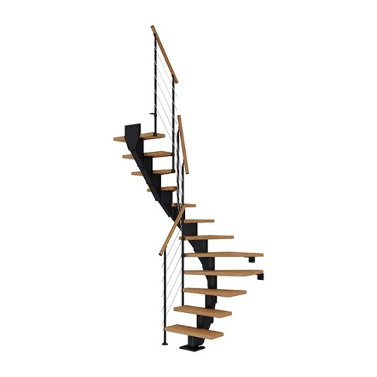 Dolle Frankfurt U-trapp Svart-style 6-oljeret Eik-75-12 - Loddret Høyde 240 279 Dolle Frankfurt U-trapp Svart-style 6-oljeret Eik-75-12 - Loddret Høyde 240 279