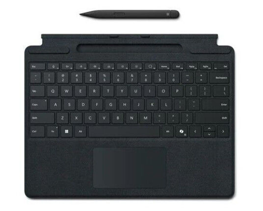 Microsoft Surface Pro Keyboard for Business - keyboard - with pen storage - with touchpad accelerometer - QWERTY - Italian - black - with Slim Pen Input Device - Tastatur - Italiensk - Svart
