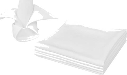 100 Middags servietter hvit 50 x 50 cm