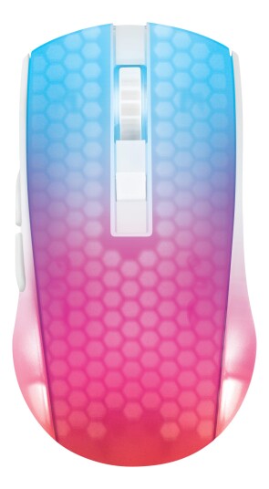 Deltaco WHITE LINE WM89 Wireless transparent RGB lightweight mouse, white Deltaco WHITE LINE WM89 Wireless transparent RGB lightweight mouse, white