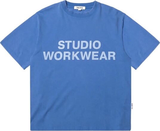DEYS Lawndale Print T Shirt   WASHED BLUE   L