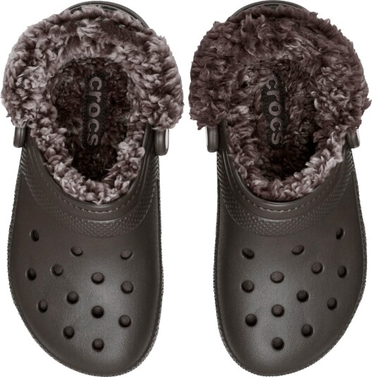 Crocs Sandaler   Classic+ Fleece Foret   Dark Cocoa   Crocs   39/40   Sandals Brun Grå   39 40
