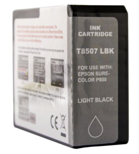 T8507, Blekkpatron, erstatter Epson T8507, lys svart, 84 ml, inkClub