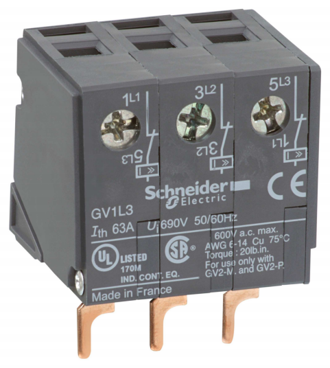 Schneider Electric GV1L3 Strømbegrenser 63 A 100 kA Elfordeling & strømforsyning