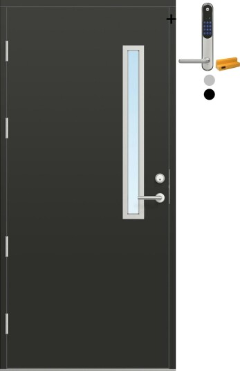 Ytterdør Bygg1 Fjell 12 Klarglass med Yale Entrus Ytterdør Bygg1 Fjell 12 Klarglass med Yale Entrus