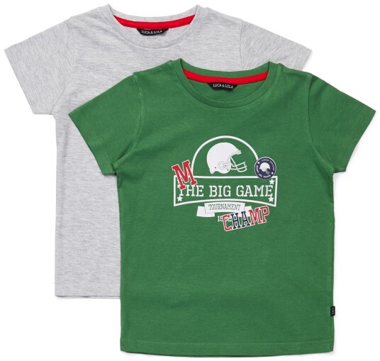 Luca &  Lola San Marino T-Shirt 2-pack Green/Grey 98-104