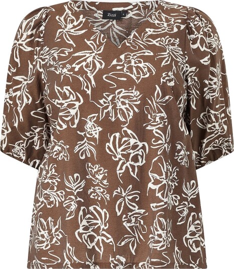 Zizzi Bluse Castina 1/2 Blouse Brun