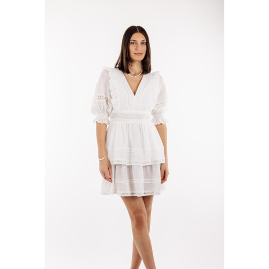 Felippa Dress White L Short lace dress