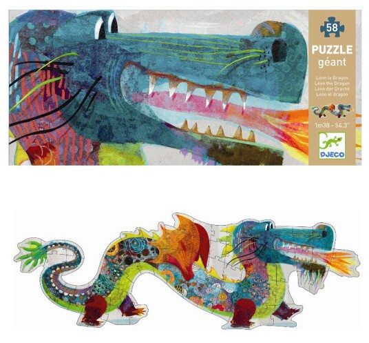 Djeco Gulvpuslespill med 58 brikker Dragen Leon Djeco Gulvpuslespill med 58 brikker Dragen Leon