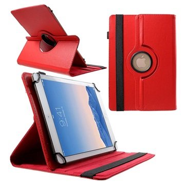 Universal Rotary Folio-etui til Tabletter 9-10 Rød