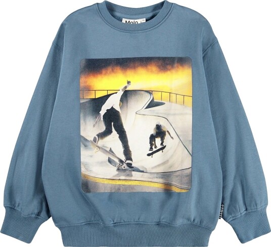 Molo Collegegenser   Monti   Park Skaters   Molo   6 år 116   Collegegenser   Blå