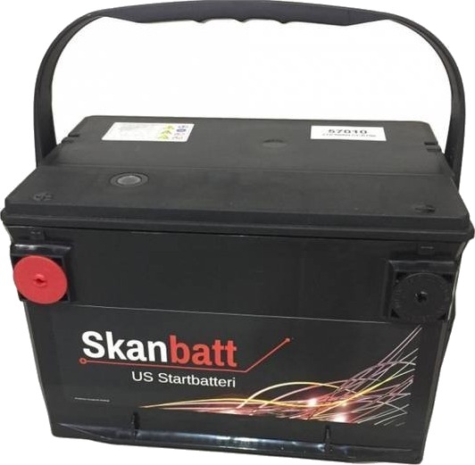SKANBATT Startbatteri 12V 80AH 800CCA Sidepoler +venstre