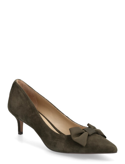 Lauren Ralph Lauren Adrienne Bow-Trim Suede Pump - Green - 41