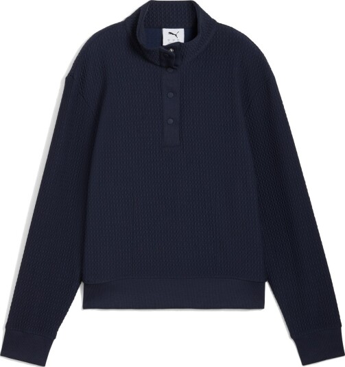 Puma W Boulder 1/2 Snap Pullover Golfgenser dame Deep Navy X Small
