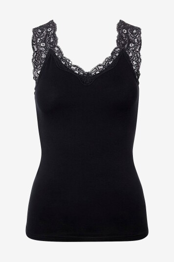 pieces Topp pcBarbera Lace Top Svart