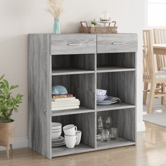 Skjenk grå sonoma eik 80x42,5x93 cm konstruert tre 8721102655708
