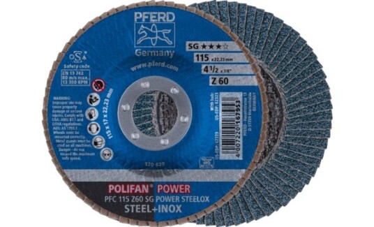 Pferd Pfc 115 Z 60 Sg Power Steelox Metall 13300 Rpm 11,5 Cm 10 Stykker Pferd Pfc 115 Z 60 Sg Power Steelox Metall 13300 Rpm 11,5 Cm 10 Stykker