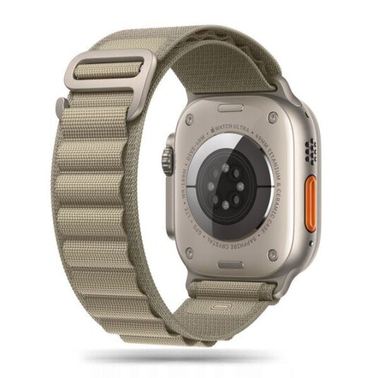 Apple Watch (42/44/SE/45/49mm) Tech-Protect Nylon Pro Klokkerem - Beige