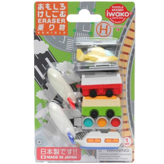 Iwako Puzzle Viskelær Kjøretøy