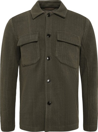 Mos Mosh Gallery Mmgaustin Knit Overshirt GRAPE LEAF M