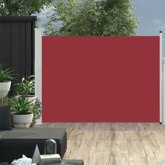 vidaXL Uttrekkbar sidemarkise 100x500 cm rød