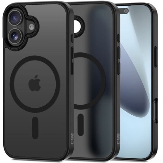 Tech Protect iPhone 17 Magmat Deksel   MagSafe kompatibel   Matt Svart