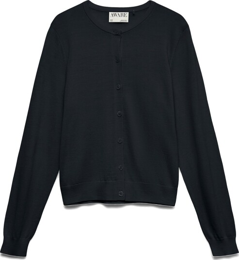 Vero Moda Awcara Ls O Neck Wool Cardigan Noos Black XL